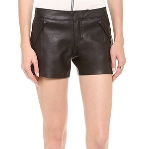 Club Monaco Stephanie Faux Leather Shorts